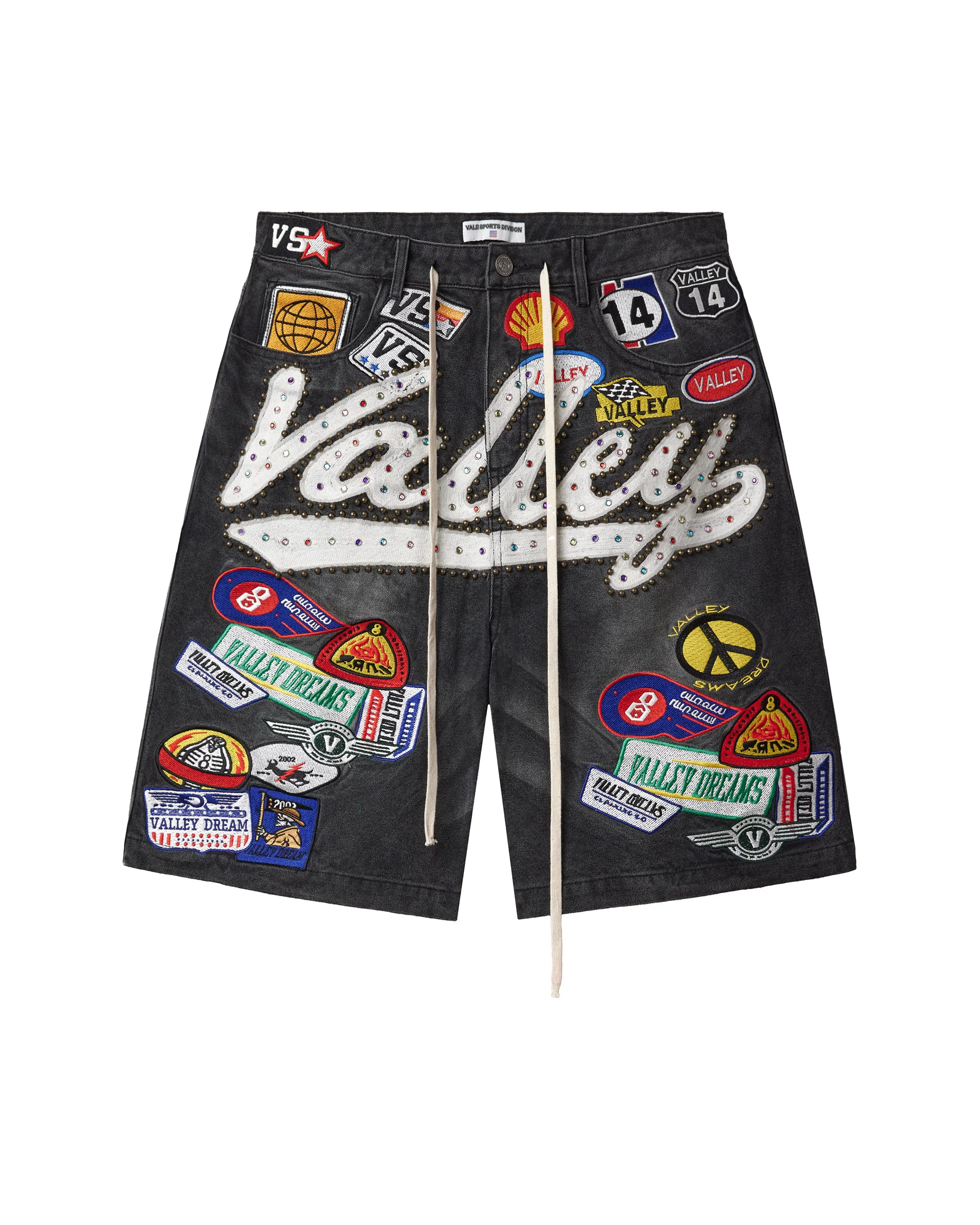 BLACK 1980S JORTS