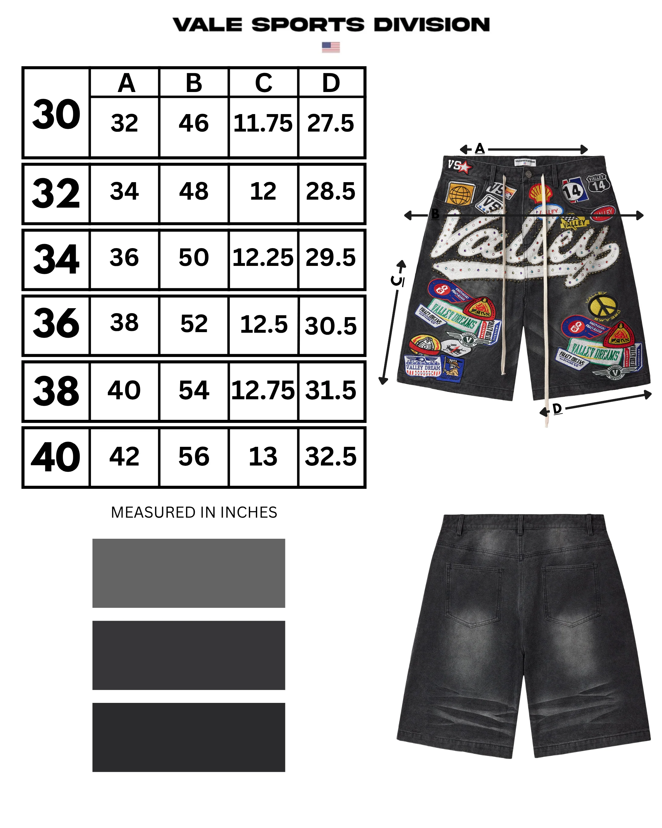 BLACK 1980S JORTS - Image 3